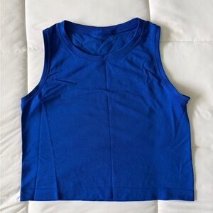 lululemon athletica Royal Blue Mesh Tank Top